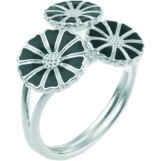 Lund Copenhagen Marguerite Ring - Silver/Black