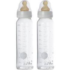 Hevea Baby Glass Bottles 240ml 2-pack