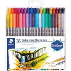 Hobbymaterial Staedtler Double Ended Fibre Tip Pens 36 Pack