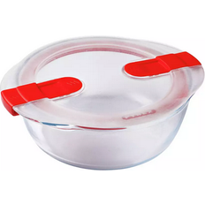 With Handles Food Containers Pyrex Cook & Heat Microwave Round Food Container 1.1L