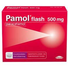 Smerter & Feber - Smertestillende tabletter - Sugetablet Håndkøbsmedicin Pamol Flash 500mg 8 stk Sugetablet