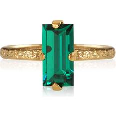 Caroline Svedbom Baguette Ring - Gold/Green