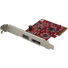 PCIe x4 - USB Type-A Cartes de Contrôle StarTech PEXUSB311A1E USB 3.1 PCIe Card 2 Port 1 x USB-A and 1 x eSATA 10Gbps