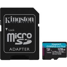 Kingston microSDXC Cartes mémoire Kingston Canvas Go! Plus microSDXC Class 10 UHS-I U3 V30 A2 170/90MB/s 128GB +Adapter