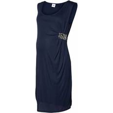 Mellemlang Graviditets- & Ammetøj Mamalicious Studs Maternity Dress Navy (20005890)