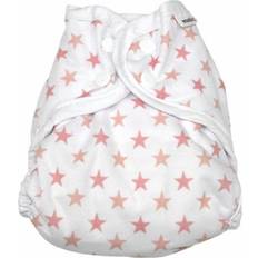 MuslinZ Nappy Wrap Pink Star Size 1