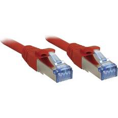 Vit nätverkskabel 30m Lindy S/FTP Cat6a RJ45 LS0H 30m