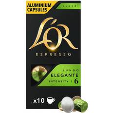 Kaffekapsler L'OR Lungo Elegante 52g 10stk