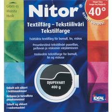 Svarte Tekstilfarger Nitor Textile Colour Deep Black 400g