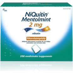 NiQuitin Nikotinläkemedel - Nikotintuggummin Receptfria läkemedel NiQuitin Mentolmint 2mg 200 st Tuggummi