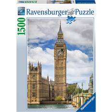 Klassische Puzzles Ravensburger Funny Cat on Big Ben 1500 Pieces