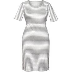 Boob Night Dress White/Grey Melange