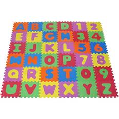 Plast Golvpussel Knorr Puzzle Mat Alphabet with Numbers 36 Bitar