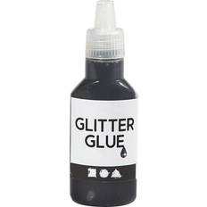 Svarte Glitterlim Creotime Glitter Glue Black 25ml