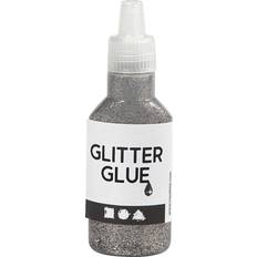 Sølv Glitterlim Creotime Glitter Glue Silver 25ml