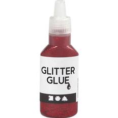 Røde Lim Creotime Glitter Glue Red 25ml