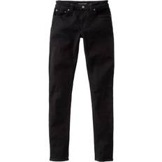 Nudie Jeans Skinny Lin - Black Mid Waist Tight Fit Men's Organic W27/L32