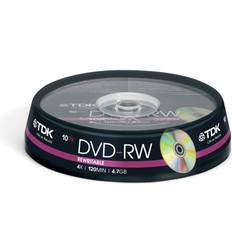 DVD-RW 4.7GB 4x 10-pack Cakebox