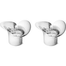 Georg Jensen Bloom Botanica 2-Piece Tea Light Candleholder Set Portavelas 7.6cm 2pcs