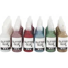 Multifarvet Glitterlim Creotime Glitter Glue Assorted Colours 36x25ml