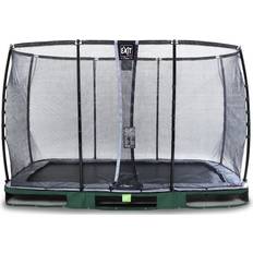 Exit Toys Trampoline enterré Elegant Premium 214x366cm avec filet de sécurité Deluxe violet