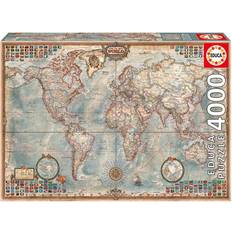 World map brikker Educa The World Executive Map 4000 Brikker