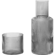 Grigio Bottiglie d'Acqua Ferm Living Ripple Small Set Brocca d'Acqua 0.5L