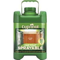 Cuprinol Gold Paint Cuprinol One Coat Sprayable Wood Paint Gold 5L