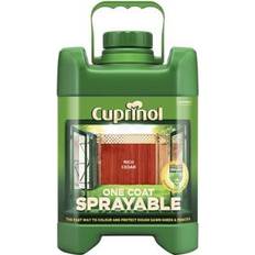 Cuprinol Red Paint Cuprinol One Coat Sprayable Wood Paint Red 5L