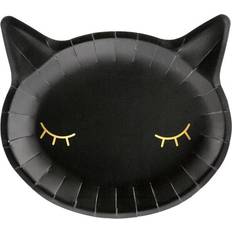 6 Assiettes Chat Noir