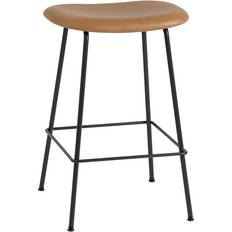 Muuto Fiber Tube Base Leather Bar Stool 66cm