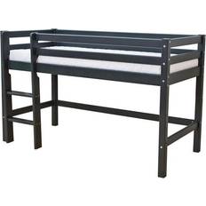 Blåa Loftsängar Barnrum HoppeKids Basic Halfhigh Bed 90x200cm