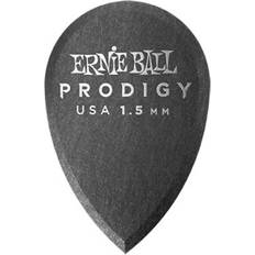 Ernie Ball Prodigy Teardrop, Plettri da 1,5 mm, colore nero, confezione da 6