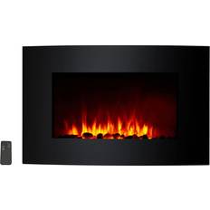 Syntrox Wkf-2000w Cartagena Caminetto Elettrico Da Parete Orizzontale Con Telecomando Colore Nero