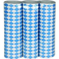Streamer Oktoberfest Checkered Serpentines White/Blue 3-pack