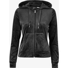 Gina tricot velour Gina Tricot Cecilia Velour Hoodie - Black