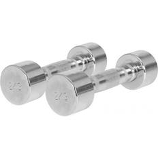 Gorilla Sports Chrome Dumbbells 2x2kg