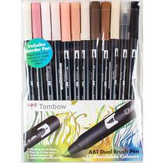 Multicoloured Brush Pens Tombow ABT Dual Brush Pens Skin Tones 12-pack