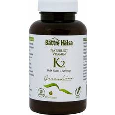 Bättre hälsa Vitaminer & Kosttillskott Bättre hälsa K2 Vitamin Green Line 60 st