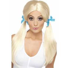 Uniforms & Professions Long Wigs Smiffys Sassy Schoolgirl Pigtails Wig Blonde