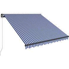vidaXL Tenda Da Sole Retrattile Manuale 350x250 cm Blue