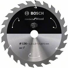 Sähkötyökalujen lisävarusteet Bosch Katkaisulaikka Standard for Wood 2608837668 136x20 mm Z24