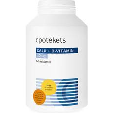Apotekets Vitaminer & Mineraler Apotekets Kalk + D-Vitamin 10µg 240 stk