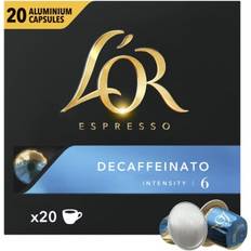 Koffeinfritt Kaffekapslar L'OR Decaffeinated 20st