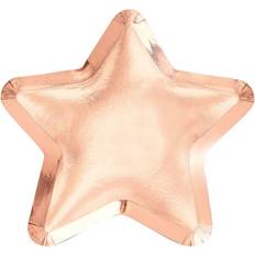 Ginger Ray Plates Star Rose Gold 8-pack