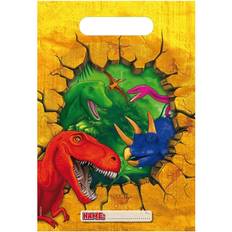 Dier Cadeaupapieren Folat Party Bags Dinosaur 6-pack