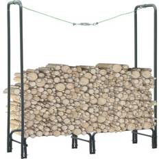 vidaXL Rastrelliera Per Legna Da Ardere Antracite 120x35x120cm Acciaio