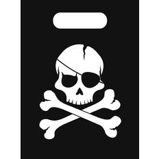 Procos Party Bags Skulls Black/White 6-pack