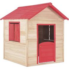 Juguetes de Exterior vidaXL Casa De Juegos De Niños Madera Roja