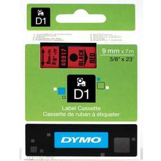 Rojo Máquinas de Etiquetar y Cintas Adhesivas Dymo Label Cassette D1 Black on Red 0.9cmx7m